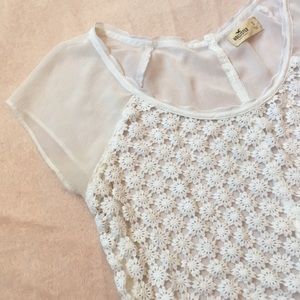 White Hollister crop top